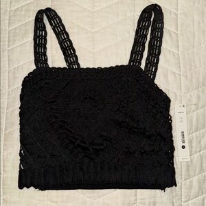 Aqua Lace Black Tank XS NWT